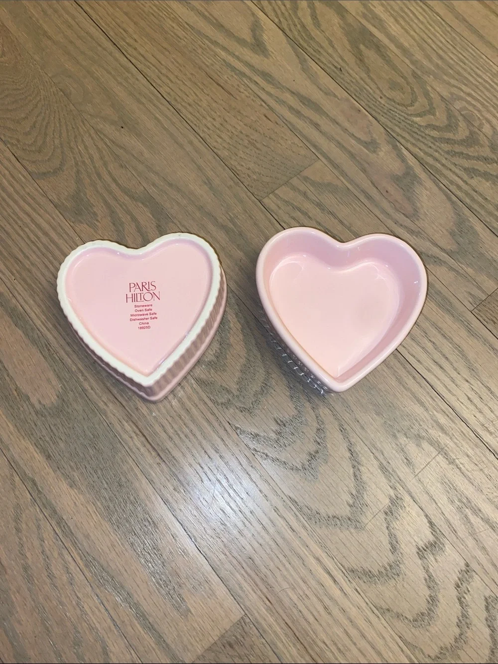 Pink Heart Ceramic Set - Pair